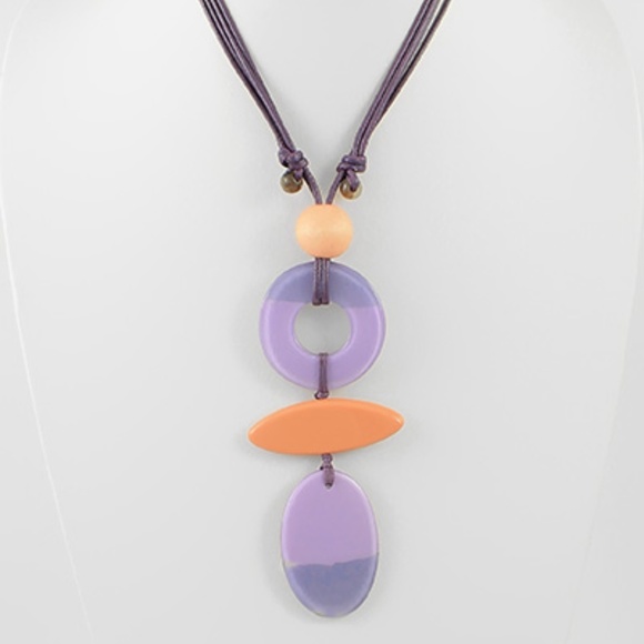 3 Shape Lavender Pendant Necklace - Picture 1 of 2
